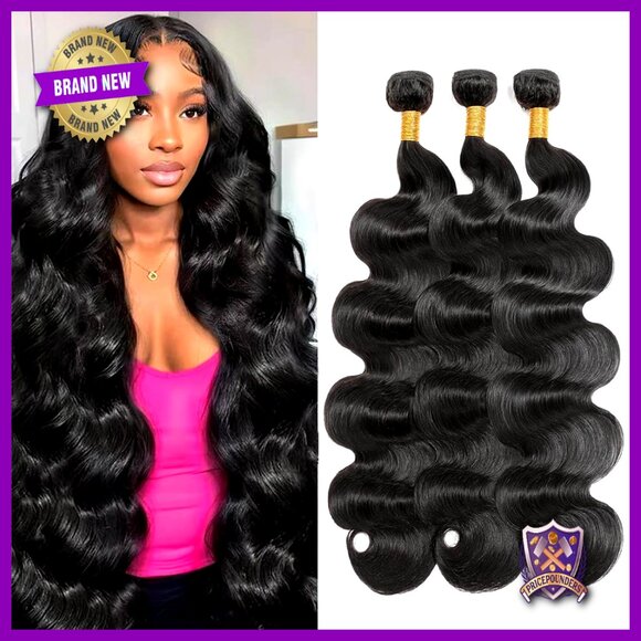 3 Bundle Body Wave Human Hair Extensions 16-20 Inch Brazilian Virgin Hair